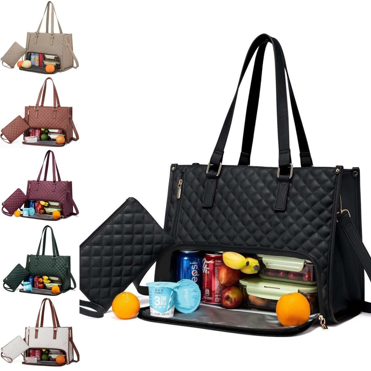 Insulated lunch & laptop tote