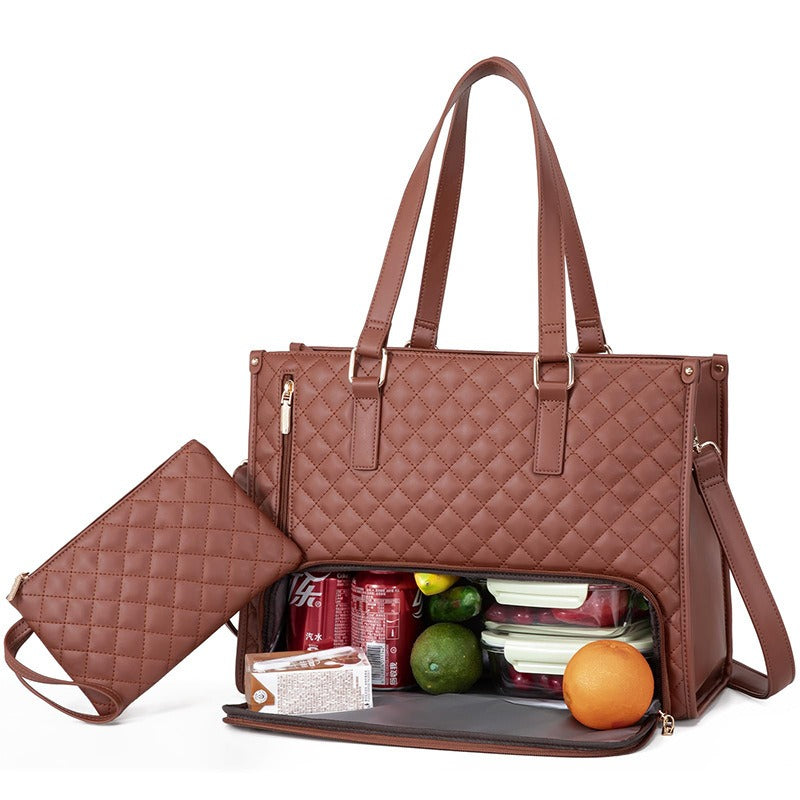 Insulated lunch & laptop tote